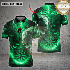 Maxcorners Dart Shirt Lion Fire vs Ice Design Multioptions Personalized Name, Team Name Unisex 3D Shirt (4 Colors)