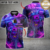 Maxcorners Darts Neon Angry Cartoon Multicolor Options Personalized Name, Team Name 3D Shirt (4 Colors)