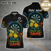 Maxcorners Funny Beer Darts Old Game Multicolor Options Personalized Name, Team Name 3D Shirt (4 Colors)
