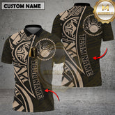 Maxcorners Bowling Tribal Polynesian Pattern Multicolor Options Personalized Name, Team Name 3D Shirt (4 Colors)