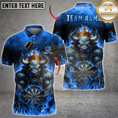 Maxcorners Darts Shirt Inferno Bull King Multioptions Personalized Name, Team Name Unisex 3D Shirt (4 Colors)