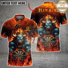 Maxcorners Darts Shirt Inferno Bull King Multioptions Personalized Name, Team Name Unisex 3D Shirt (4 Colors)