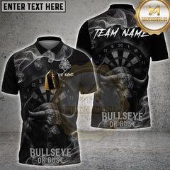Maxcorners Darts Bullseye Or Bust Smoke Personalized Name, Team Name 3D Shirt