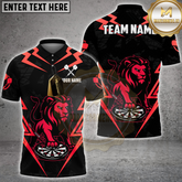 Maxcorners Dart Jersey Golden Lion Power Pose Multicolor Options Personalized Name, Team Name 3D Shirt (4 Colors)