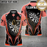 Maxcorners Precision Dart Shirt Bullseye Graphic Multicolor Options Personalized Name, Team Name 3D Shirt (4 Colors)