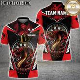 Maxcorners Cobra Dart Shirt Aggressive Snake Theme Multicolor Options Personalized Name, Team Name 3D Shirt (4 Colors)
