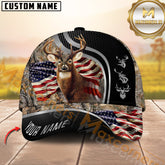 Maxcorners Hunting American Flag Camo Multicolor Options Personalized Name 3D Cap
