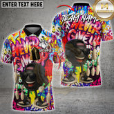 Maxcorners Bowling Shirt Never Give Up Urban Splash Multicolor Options Personalized Name, Team Name 3D Shirt (4 Colors)