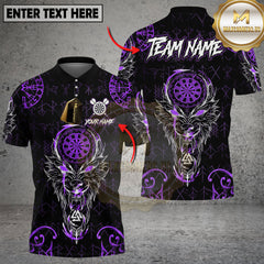 Maxcorners Dart Shirt Viking Wolf Runes Design Multioptions Personalized Name, Team Name Unisex 3D Shirt (4 Colors)