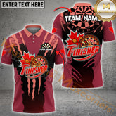 Maxcorners Dart Champion Shirt Maple Strike Scratch Graphic Multicolor Options Personalized Name, Team Name 3D Shirt (4 Colors)