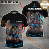 Maxcorners Darts Shirt Graffiti Fighter Rat Multicolor Options Personalized Name, Team Name 3D Shirt (4 Colors)