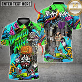 Maxcorners Dart Shirt Halloween Cartoon Graffiti Style Multioptions Personalized Name, Team Name Unisex 3D Shirt (4 Colors)