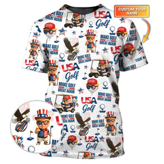 Maxcorners Donald Trump Make Golf Great Again Shirt, 4th Of July Golf Shirt, Patriotic Golf Shirt LM0509