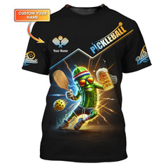 Maxcorners Custom Name Pickleball Funny Beer T Shirt, Pickleball Jersey, Gifts For Pickleball Players
