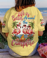 Maxcorners Life Is Better Around The Campfire Flamigos All Over Print LM2101