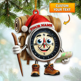 Maxcorners Custom Name Hiking Ornament, Hiking Lover Christmas Decoration8 2D Flat LM2111