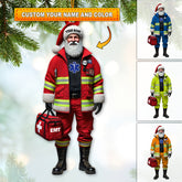Maxcorners Custom Name EMT Ornament, EMT Lover Christmas Gift 2D Flat LM2111