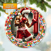 Maxcorners Custom Name Boxing Ornament, Christmas Gift for Boxing Lover 2D Flat LM2211