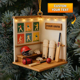 Maxcorners Christmas Cricket Players, Home Decor, Christmas Ornament, Personalized Ornament 2D Flat LM2111