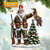 Maxcorners Custom Name Hunting Ornament, Christmas Gift for Animal Hunter 2D Flat LM2111