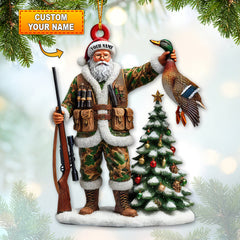 Maxcorners Custom Name Hunting Ornament, Christmas Gift for Animal Hunter 2D Flat LM2111