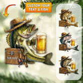Maxcorners Fishing Lover, Home Decor, Christmas Ornament, Personalized Ornament4 2D Flat LM2111