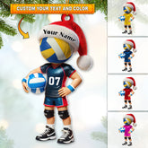 Maxcorners Custom Name Volleyball Ornament, Christmas Decoration 2D Flat LM2111