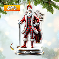 Maxcorners Custom Name Golf Christmas Ornament, Christmas Gift for Golf Lover 2D Flat LM2111