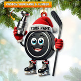 Maxcorners Custom Name Hockey Ornament, Hockey Lover Christmas Gift 2D Flat LM2111