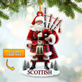 Maxcorners Custom Name Scotland Ornament, Christmas Gift for Scotland Lovers 2D Flat LM2111