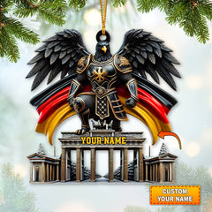 Maxcorners Custom Name Germany Ornament, Christmas Gift for Germany Lover5 2D Flat LM2111