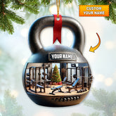 Maxcorners Custom Name Gym Ornament, Gymnastics Christmas Gift 2D Flat LM2111