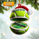 Maxcorners Custom Name Tennis Ornament, Tennis Christmas Gift 2D Flat LM2111
