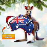 Maxcorners Custom Name Australia Ornament, Christmas Gift for Australia Lover 2D Flat LM2111