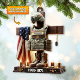 Maxcorners Custom Name U.S. Veteran Ornament Ornament, U.S. Veteran Memorial Christmas Gifts 2D Flat LM2111