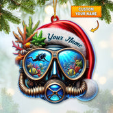 Maxcorners Custom Name Diving Ornament, Christmas Gift for Diving Lover 2D Flat LM2111