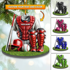 Maxcorners Custom Name Baseball Ornament, Baseball Lover Christmas Gift 2D Flat LM2111