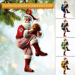 Maxcorners Custom Name and Number Baseball Ornament, Baseball Team Christmas Gift 2D Flat LM2111