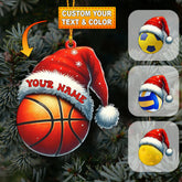 Maxcorners Christmas Sports Ball, Home Decor, Christmas Ornament, Personalized Ornament 2D Flat LM2111