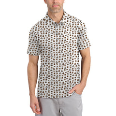 Maxcorners Golf Pattern Shirt, Labrador Golf Shirt For Golfer, Crazy Dog Golf Shirt For Men