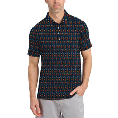 Maxcorners Golf Wine Pattern Golf Shirt, Women Golf Shirts For Wine Lovers, Golf Gift For Golfer