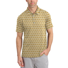 Maxcorners Beer Golf Shirt For Golfer, Pattern Golf Shirt, Funny Golf Shirt For Men, Crazy Golf Shirt