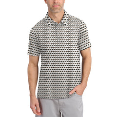 Maxcorners Pattern Golf Shirt For Men, Dog Golf Shirt, Crazy Golf Shirt For Golfers