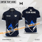Maxcorners Billiards 8 Ball Line Premium Jersey Sport Multicolor Options Personalized Name, Team Name 3D Polo Shirt (4 Colors)