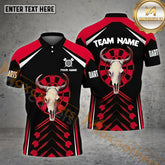 Maxcorners Darts Bulls Eye Pattern Multicolor Options Personalized Name, Team Name 3D Polo Shirt (4 Colors)