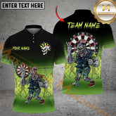 Maxcorners Darts Zombie Apocalypse Multicolor Options Personalized Name, Team Name 3D Shirt (4 Colors)