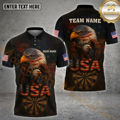 Maxcorners American Eagle USA Darts Shirt Options Personalized Name, Team Name 3D Shirt