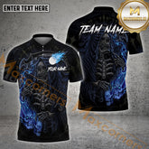 Maxcorners Golf Grim Reaper Flames Multicolor Options Personalized Name, Team Name 3D Shirt (4 Colors)