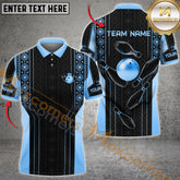 Maxcorners Bowling Ball And Pins Premium Multicolor Option Customized Name, Team Name 3D Shirt (6 colors)