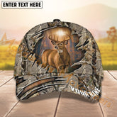 Maxcorners Deer Hunting Cross Camo Pattern Personalized Name 3D Cap For Deer Hunter (8 colors)